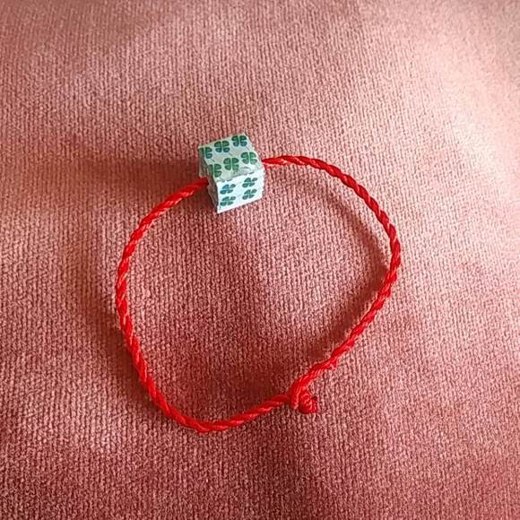 🍀  Handcrafted Bracelet Four Leaf Clover - Picture 3 of 5